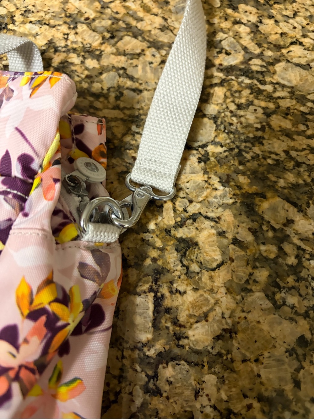 Kipling Floral Shoulder Bag in Pink, Yellow, Purple - Picture 8 of 12